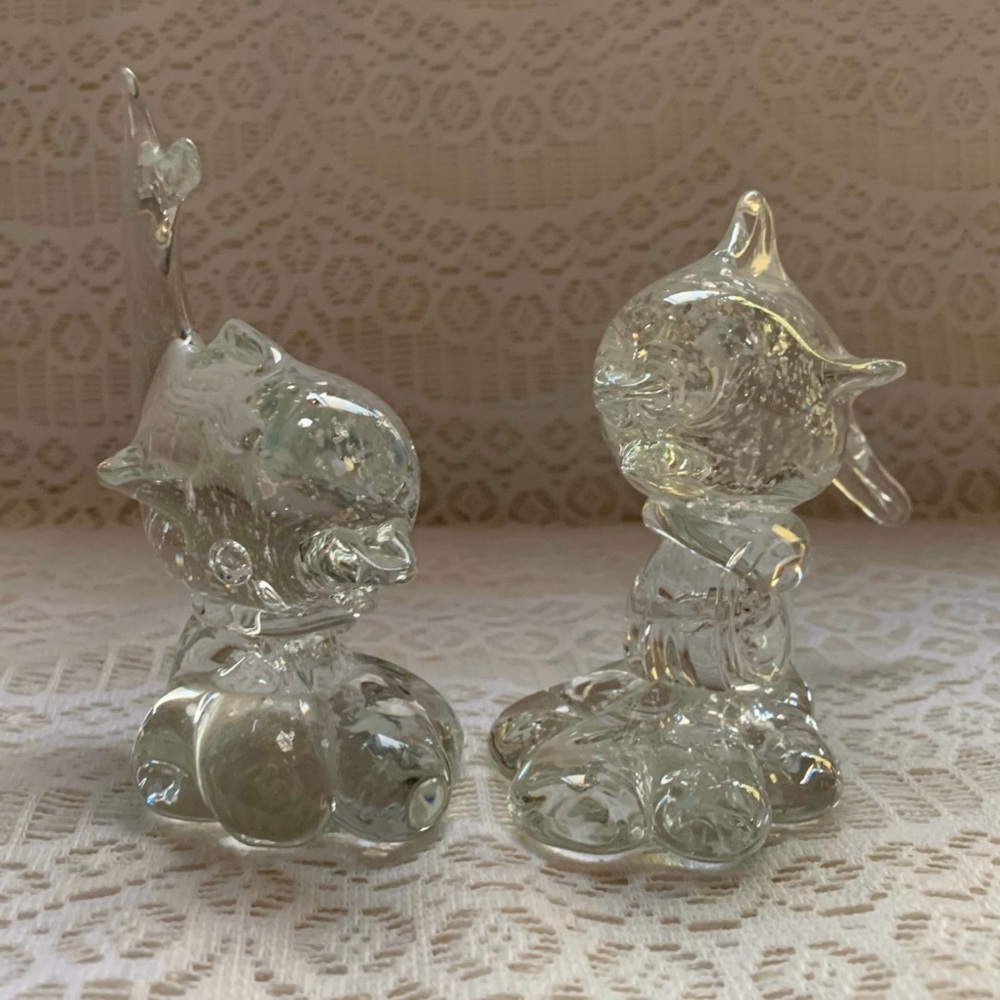 Crystal Glitter Dolphins on A Wave